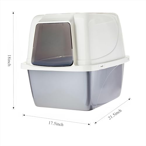 Large Enclosed Corner Cat Litter Box - Image 5