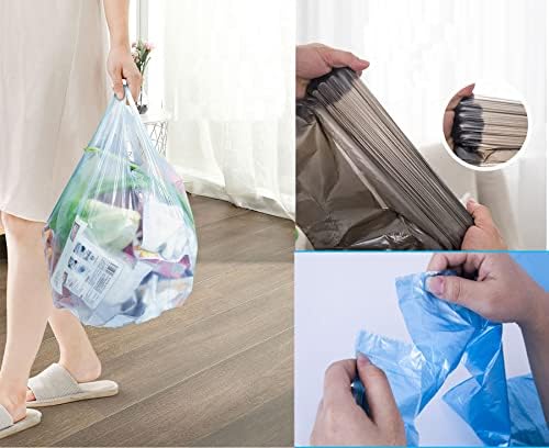 4 GALLON Bathroom Trash Bags, 4 Rolls/100 Counts Small HANDLES Garbage Bags - Image 7