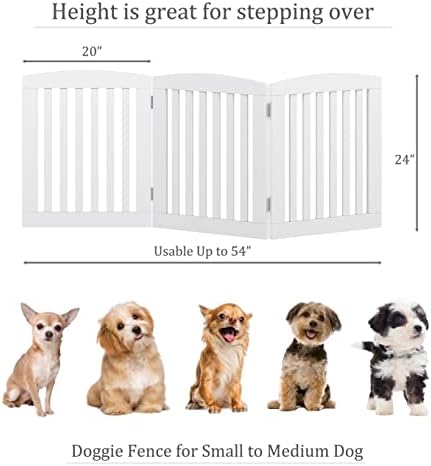 PAWLAND Wooden Freestanding Foldable Pet Gate - Image 6