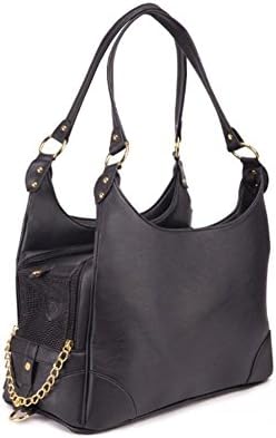 Elegant Embossed Leather Purse Carrier Black - Image 5