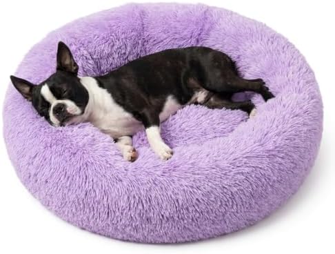 nononfish Plush Donut Dog Bed for Small Dogs by nononfish