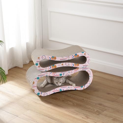CSR1014D Suvi 26" Modern Cardboard Infinity 2-in-1 Lounge Bed Cat Scratcher - Image 7