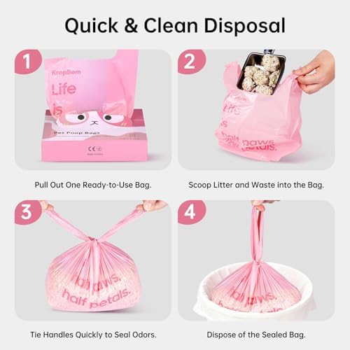 125 Count Cat Poop Bags Cherry Blossom Scented - Image 6