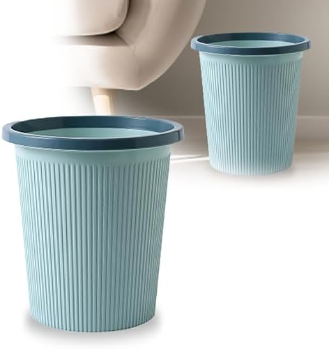 Bathroom Garbage Can, Lightweight Durable Striped Garbage Cans - Image 6