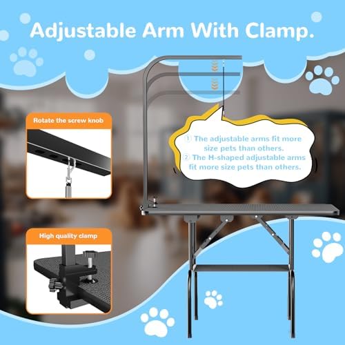 32-Inch Dog Grooming Table for Small & Medium Dogs, Foldable Pet Grooming Table - Image 7