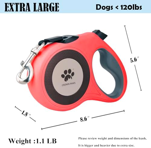 16 ft Retractable Dog Leash for Extra Large Dogs up to 130 lbs, Tangle-Free - Image 7