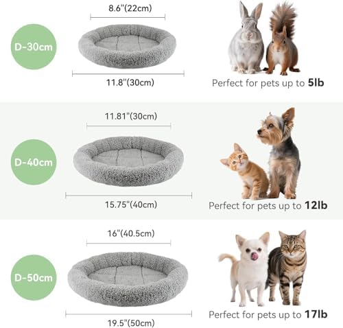 Round Cat Bed Washable Cat Donut Bed - Image 5