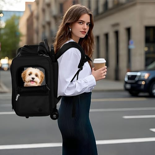EliteField Deluxe Rolling Backpack Dog & Cat Carrier - Image 5