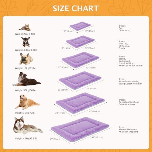 Reversible Dog Bed Mat with Plush and Corn Velvet, Soft Warm Pet Cushion - Image 7