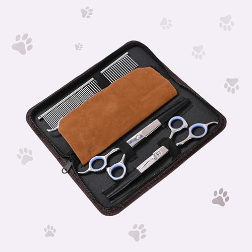Dog Grooming Scissors Kit, Straight & Thinning Shears Set - Image 7