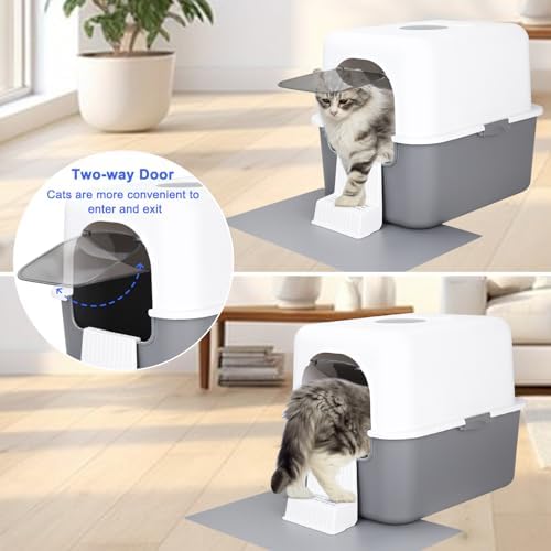Sfozstra Enclosed Cat Litter Box: Odor Control Leak Resistant Design - Image 7
