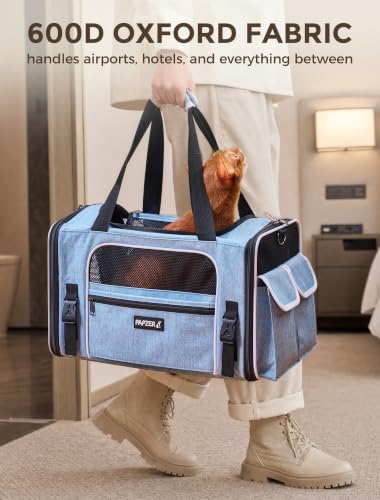 Soft Sided Pet Carrier, Travel Friendly, Small to Medium Cats 15 lbs - Image 6