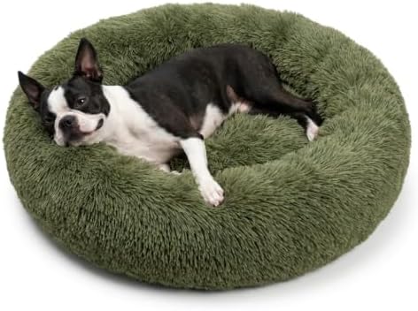 nononfish Soft Calming Dog Bed, Donut Plush Pet Bed by nononfish