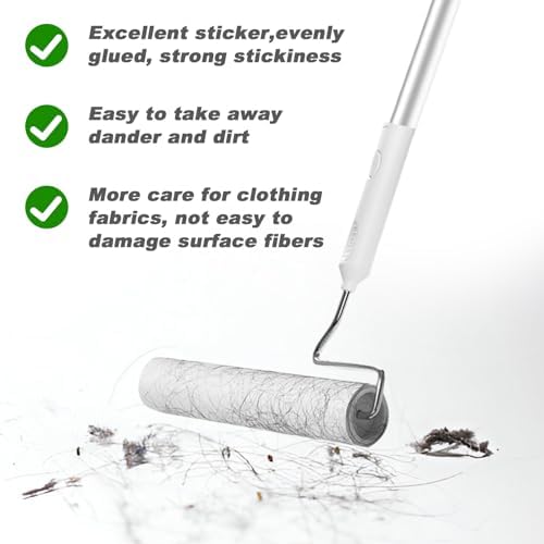 6.3 inch Wide Lint Roller Refills, Value Pack 24 Rolls Extra Sticky Lint - Image 7