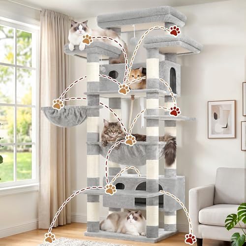 Gitelsnour Cat Tree, Big Condo & Hammock GCT030W - Image 7