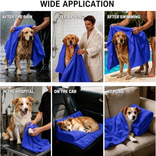 2 Pcs Microfiber Dog Towels for Drying Dogs Large, 55 X 27 Inch - Image 7