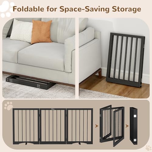 Free Standing Dog Gate Indoor, Foldable Dog Gate - Image 6