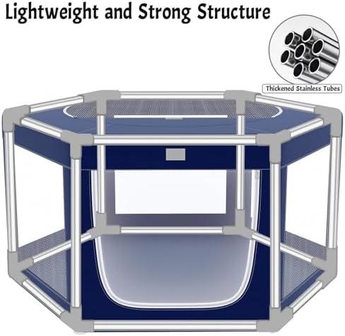 Hexagonal Dog playpen, 45 Inch Soft Puppy Playpen - Image 6