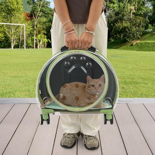Cat Carrier with Wheels, Breathable Pet Backpack Bubble - Image 7