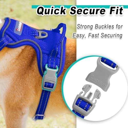 BARKBAY Dog Harness for Small Sized Dog No Pull Mesh 2 Clips Dog Vest - Image 7