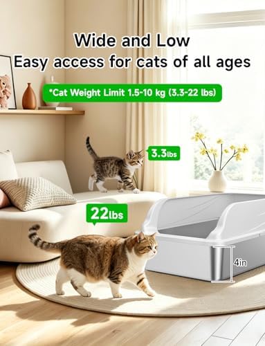 2PACK Stainless Steel Litter Boxes - Image 7
