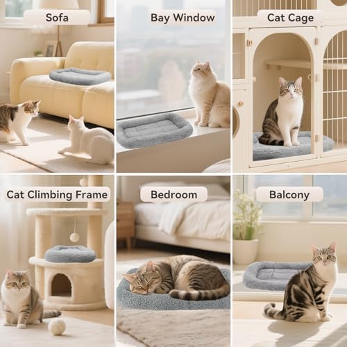 LESYPET Cat Bed for Indoor Cats, Cat Bed Curl Sleep Cushion - Image 7