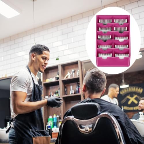 1 Pack Pink Clipper Blade Holder 10 Slot Clipper Razor Blade Rack Storage Tray - Image 7