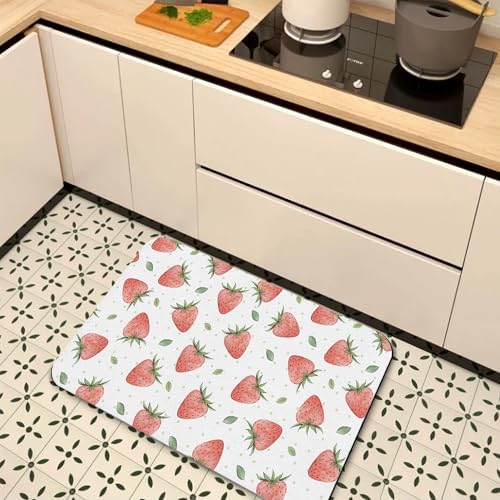Diatomaceous Bathroom Rugs, Sweet Fruits Non Slip Bath Mat, Quick Dry Easy to - Image 7