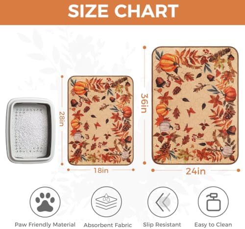 Homimp Fall Cat Litter Mat, Litter Trapping Mat 2 Pack, Contains Mess from Box - Image 7