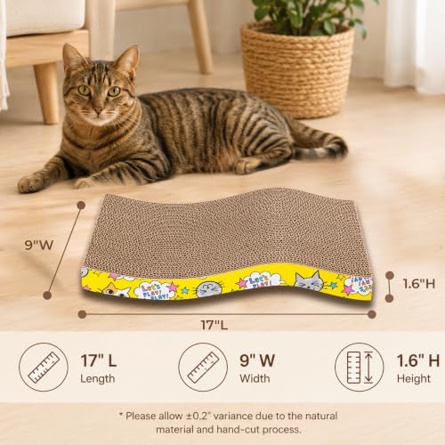 PrimePets 2 Pack Curved Cardboard Cat Scratcher - Image 7