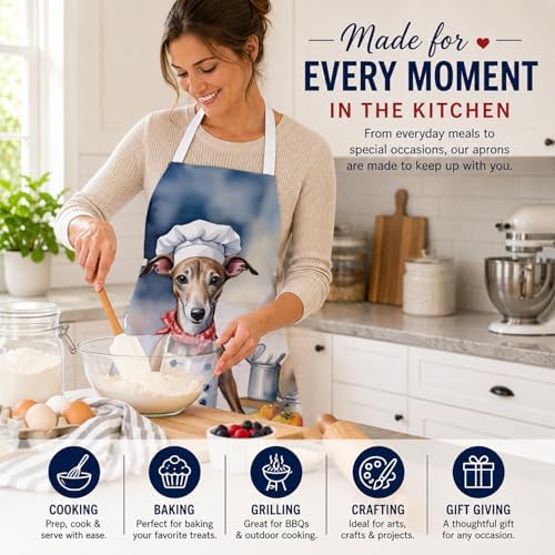 Caroline's Treasures Greyhound The Chef Apron Cooking Kitchen Server Baking - Image 6