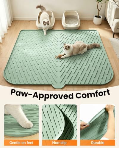 Cat Litter Mat, Silicone Waterproof Litter Trapping Mat - Image 7