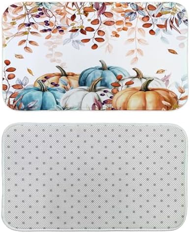 Sanzugh Fall Pumpkin Leaves Bath Mat Rug - Image 3