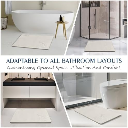 Stone Bath Mat Quick Drying Absorbent Shower Mat Diatomaceous Earth Pad - Image 7