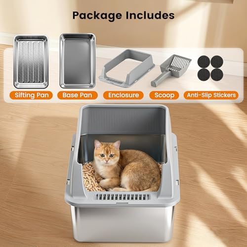Stainless Steel Sifting Litter Box - Image 6