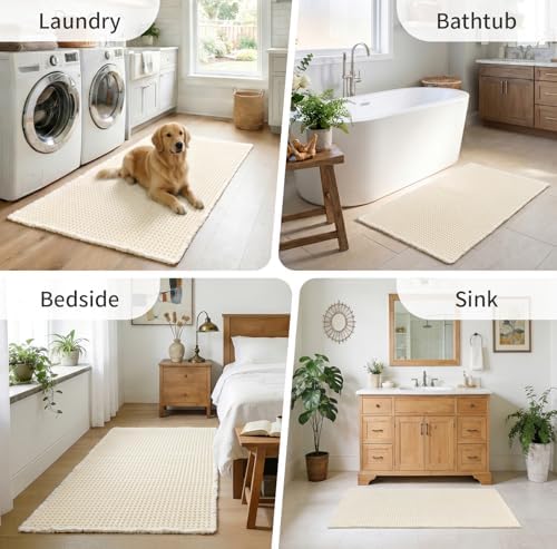 ILANGO Upgraded Waffle Bath Rug 16x24, Super Absorbent Non Slip Bath Mat - Image 6