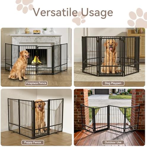 SNUOWU Full Metal Freestanding Dog Gate - Image 7