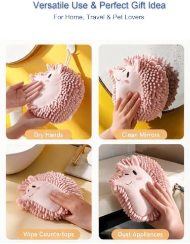 Chenille Hand Towel, Cute Cartoon Shaped Chenille Ball Towel - Image 7