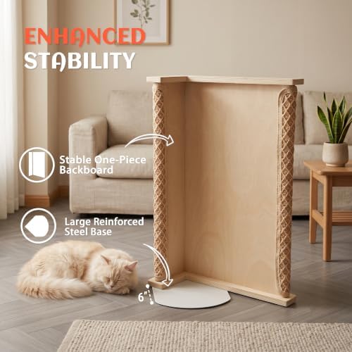 PETKARAY Under Furniture Extended Couch Corner Cat Scratching Post - Image 7