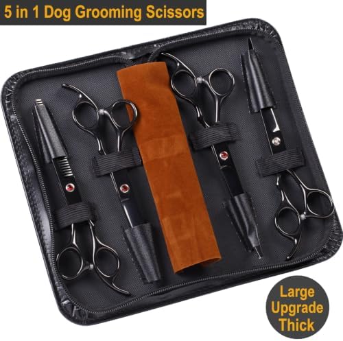 Lengnoyp 5 in 1 Premium Thick Professional Large 7IN Dog Grooming Scissors - Image 6