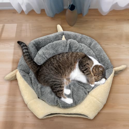 Cat Beds for Indoor Cats-19.7''Cute Pufferfish Larger Cat Cave Bed - Image 7
