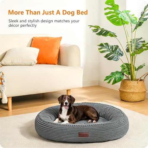 Dwanton Orthopedic Medium Dount Dog Bed, Egg-Crate Foam Round Dog Sofa - Image 7