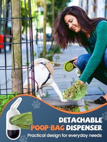 Retractable Dog Leash with LED Flashlight, Douexio Upgrade 3 in 1 Dog Leash - Image 6