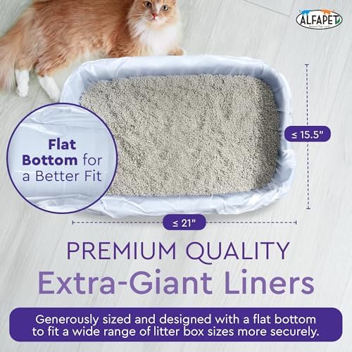 Alfapet Extra Large cat Litter Box Liners-6 Boxes- Heavy Duty 2 mil Thick - Image 6