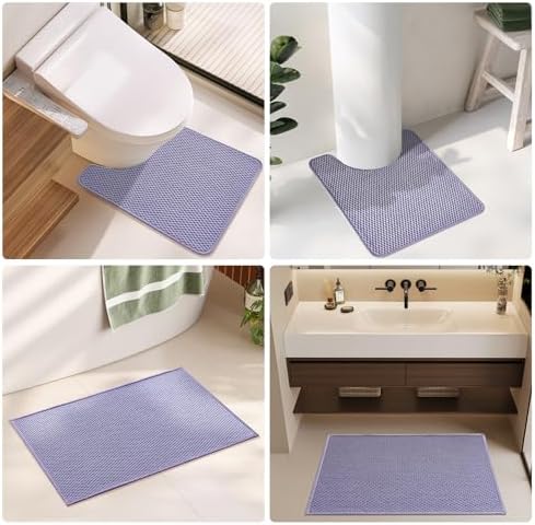 TYUU Large Bathroom Rugs Non Slip Washable Bath Rugs Super Absorbent Bathroom - Image 6