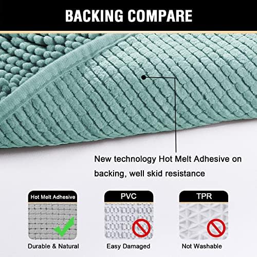 H.VERSAILTEX Bath Mat for Bathroom Non Slip Luxury Chenille Ultra Soft Bath - Image 6