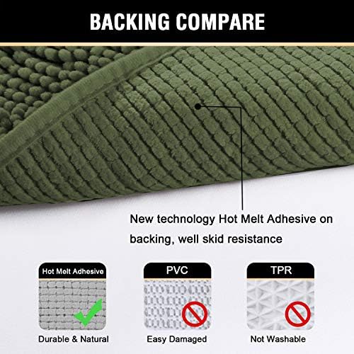 H.VERSAILTEX Microfiber Bath Rugs Chenille Floor Mat Ultra Soft Washable - Image 6
