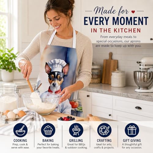 Caroline's Treasures Rat Terrier The Chef Apron Cooking Kitchen Server Baking - Image 6