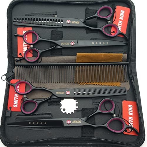 Professional Dog Grooming Shears Set Dogs Straight & thinning & Curved scissors - Image 6