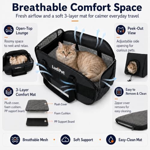 Airline-Friendly Pet Carrier for Cats and Small Dogs - Image 7